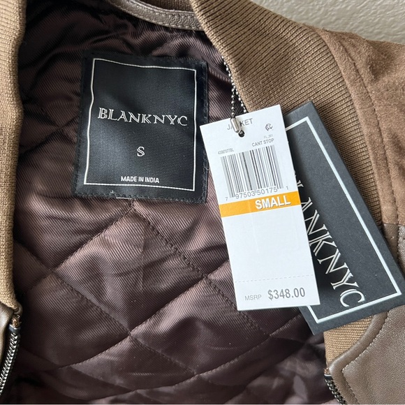 Blank NYC NWT men’s leather bomber size small - Picture 5 of 6